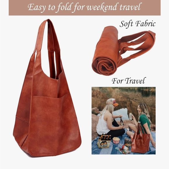 Hobo Leather Tote Bag - Oversized - Picture 3 of 10